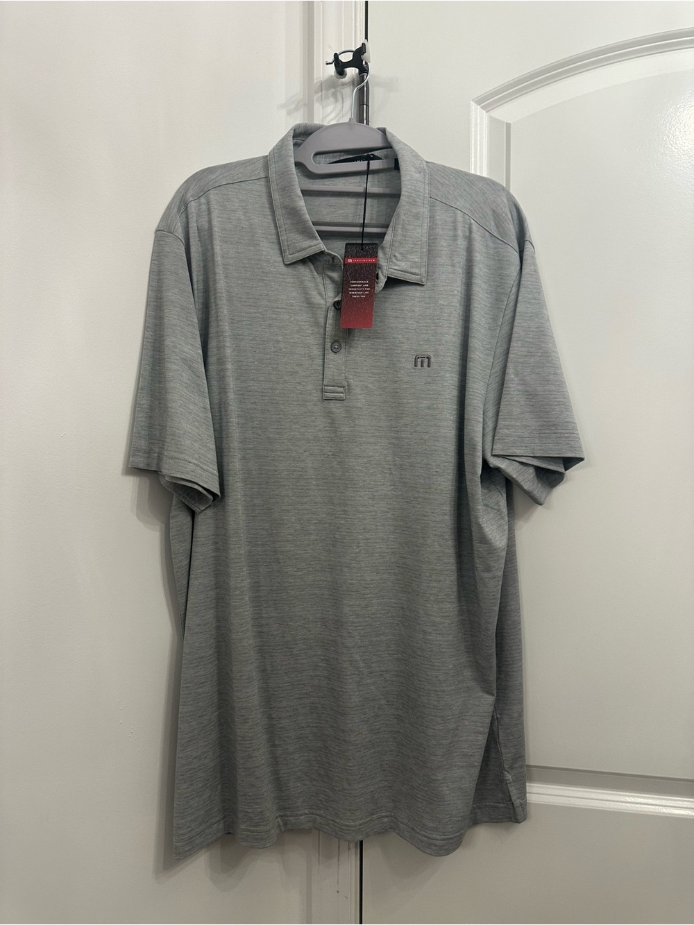 Travis Mathew Men's Performance Polo Shirt - Gray. NWT. Size XL
